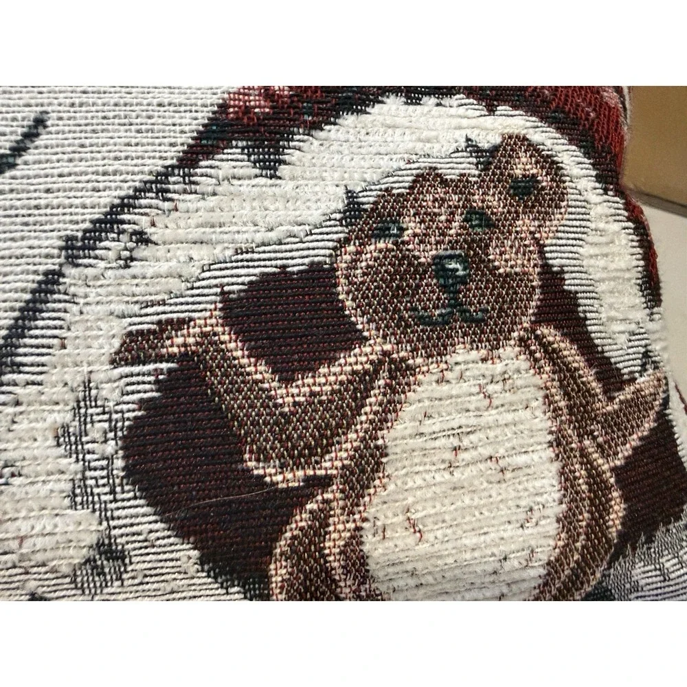 Vintage Tapestry Pillow Christmas Not‎ a Creature Was Stirring ~11.5